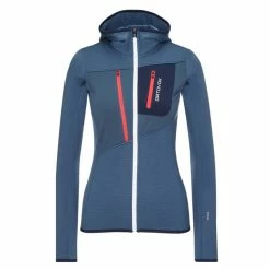 Blitzangebot 👍 Ortovox FLEECE GRID HOODY W Frauen - Fleecejacke Night Blue 🎉